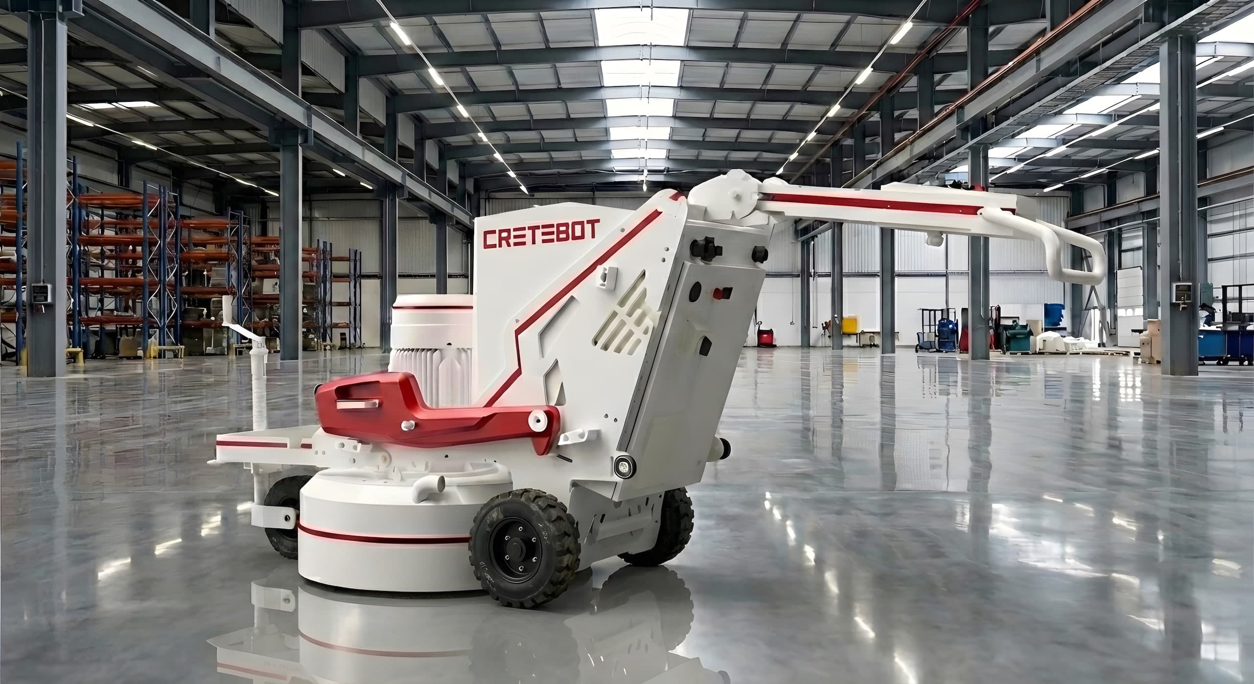 CreteBot Model 3 autonomous concrete grinding robot